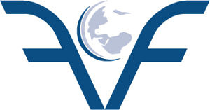 Logo des VFF mit einem gespiegelten f das die IFA-Welkugel aus dem IFA-Logo einrahmt